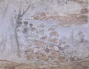 Claude Lorrain Figures behind Plants (mk17) oil painting